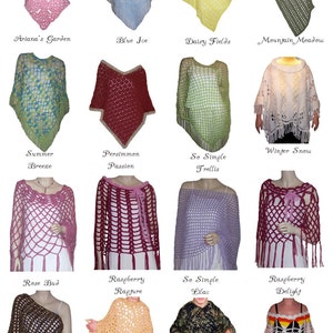 Début des années 2000 | Collection vintage de motifs de poncho au crochet | PDF | Fabriqué aux États-Unis