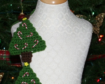 Crochet Scarf Pattern, Christmas Tree, PDF