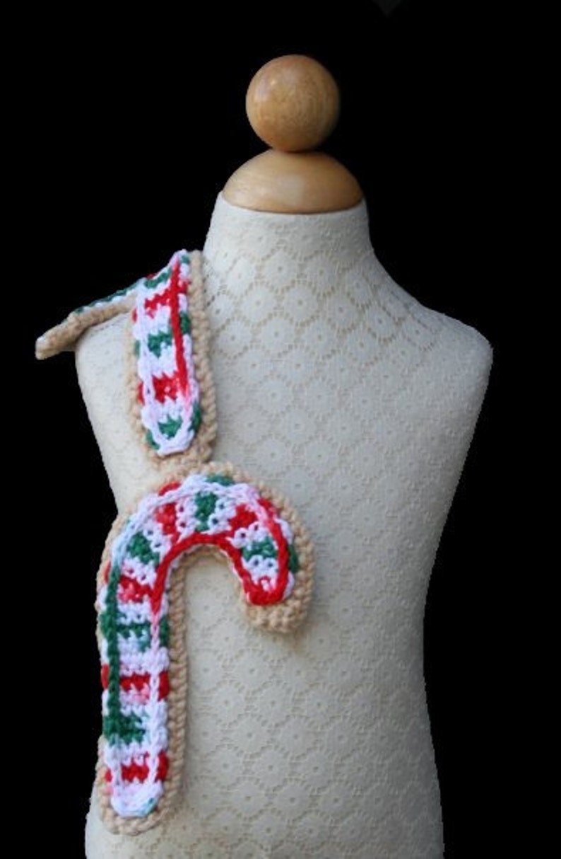 Crochet Scarf Pattern, Candy Cane Sugar Cookie Etsy
