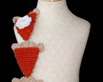 Crochet Scarf Pattern, Thanksgiving, Pumpkin Pie, PDF