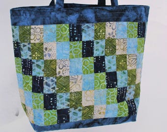 Patchwork Tote Bag PATTERN, Strip and Scrap friendly, Streak of Lightening