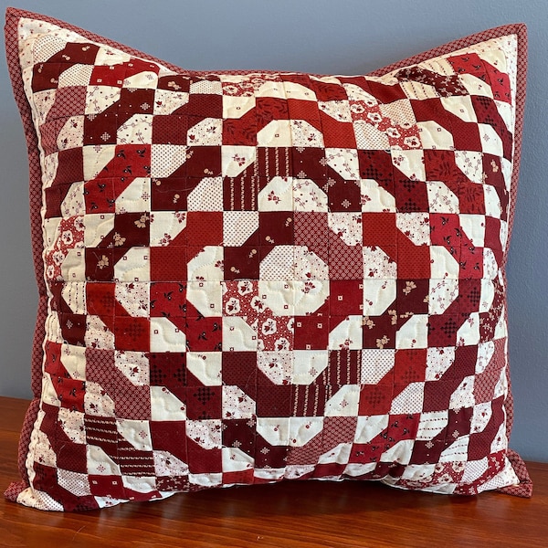 PDF pillow pattern, Using Charm Pack or Scraps, Ring Around the Rosie