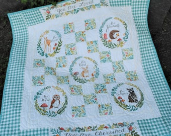 PDF-patroon, Effie's Woods Panel-patroon, eenvoudig en snel babyquiltpatroon