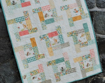 quilt PATTERN baby to king....Awesome scrap quilt. Uses Charm Squares, Layer Cake, Jelly Roll or Fat Quarters ...Tea Party