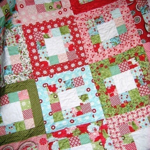 PDF Quilt Pattern.... Easy... one jelly roll ...Market Square image 4