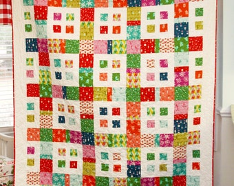 Baby Quilt Pattern.....Lap Quilt or coverlet pattern...Layer Cake and Fat Quarter friendly, .., City Blocks