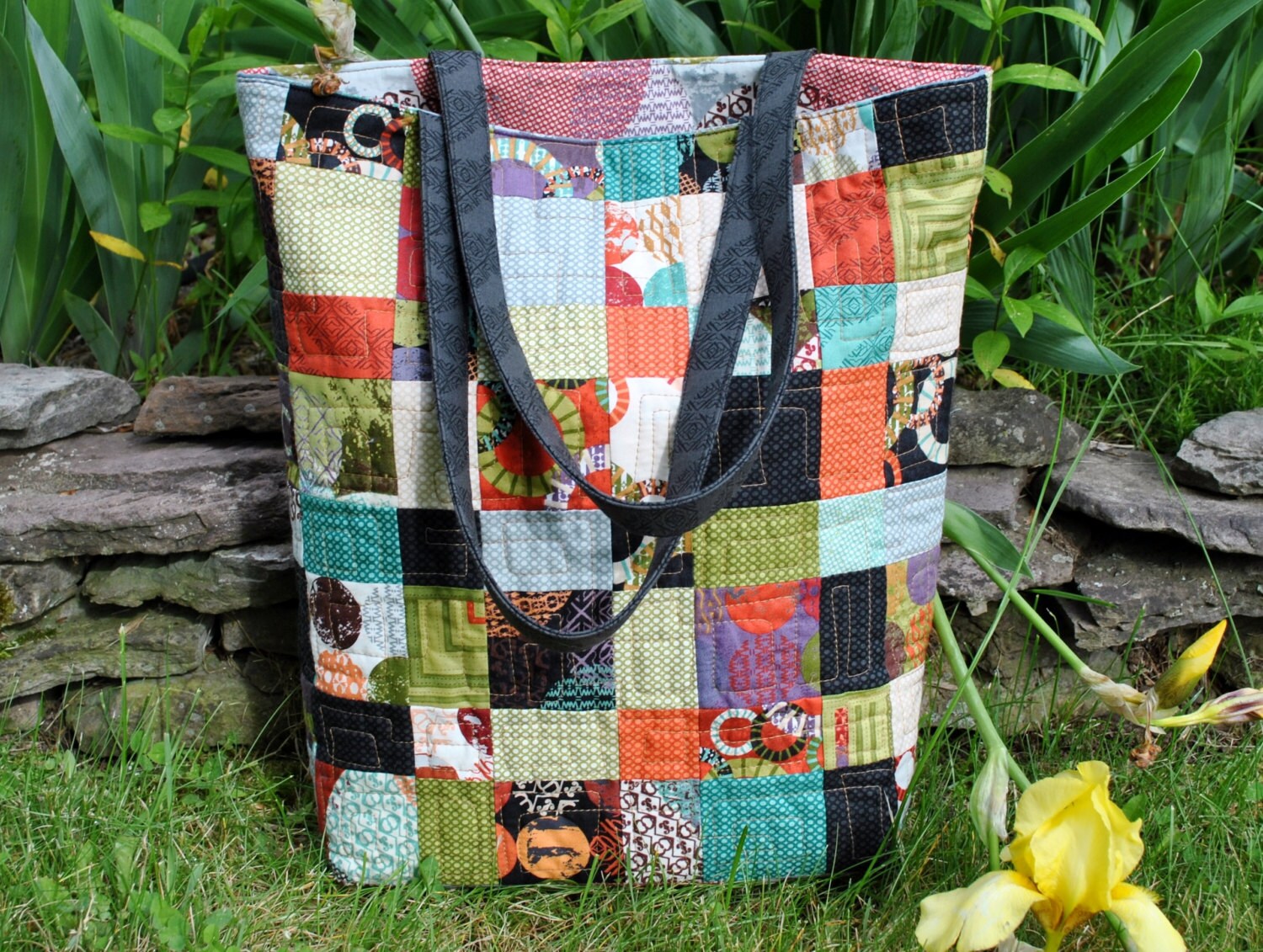 PDF Bag PATTERN One Charm Pack or Scraps Teacher s Pet Tote Bag Etsy