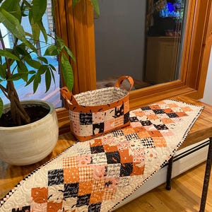 Patchwork Table Runner, 2 projects, uses charm squares, Ducks in a Row. image 3