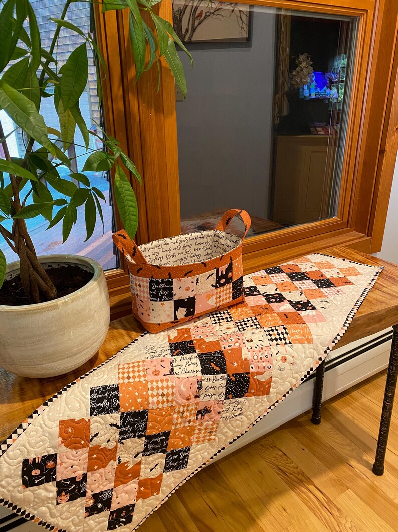 Patchwork Table Runner, 2 projects, uses charm squares, Ducks in a Row. image 3