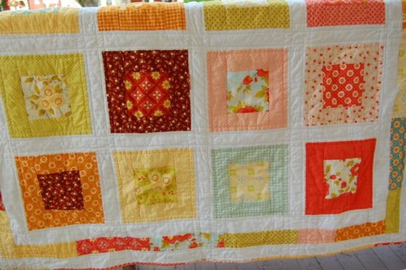 PDF Quilt Pattern, Lap or Baby size....Quick and Easy, Layer Cake or Fat Quarters, San Francisco Window Boxes image 7