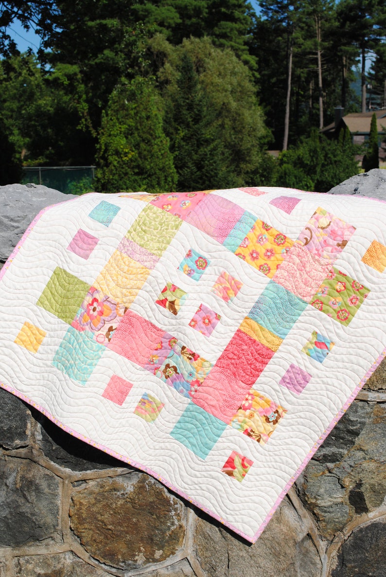 Baby Quilt Pattern.....Lap Quilt or coverlet pattern...Layer Cake and Fat Quarter friendly, .., City Blocks image 3