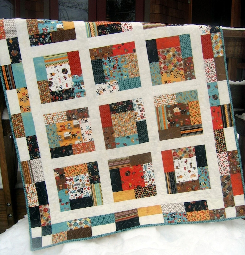 PDF Quilt Pattern....Baby or Lap Size, Quick and Easy Charm Squares or Fat Quarters, A Sunday Charmer image 3