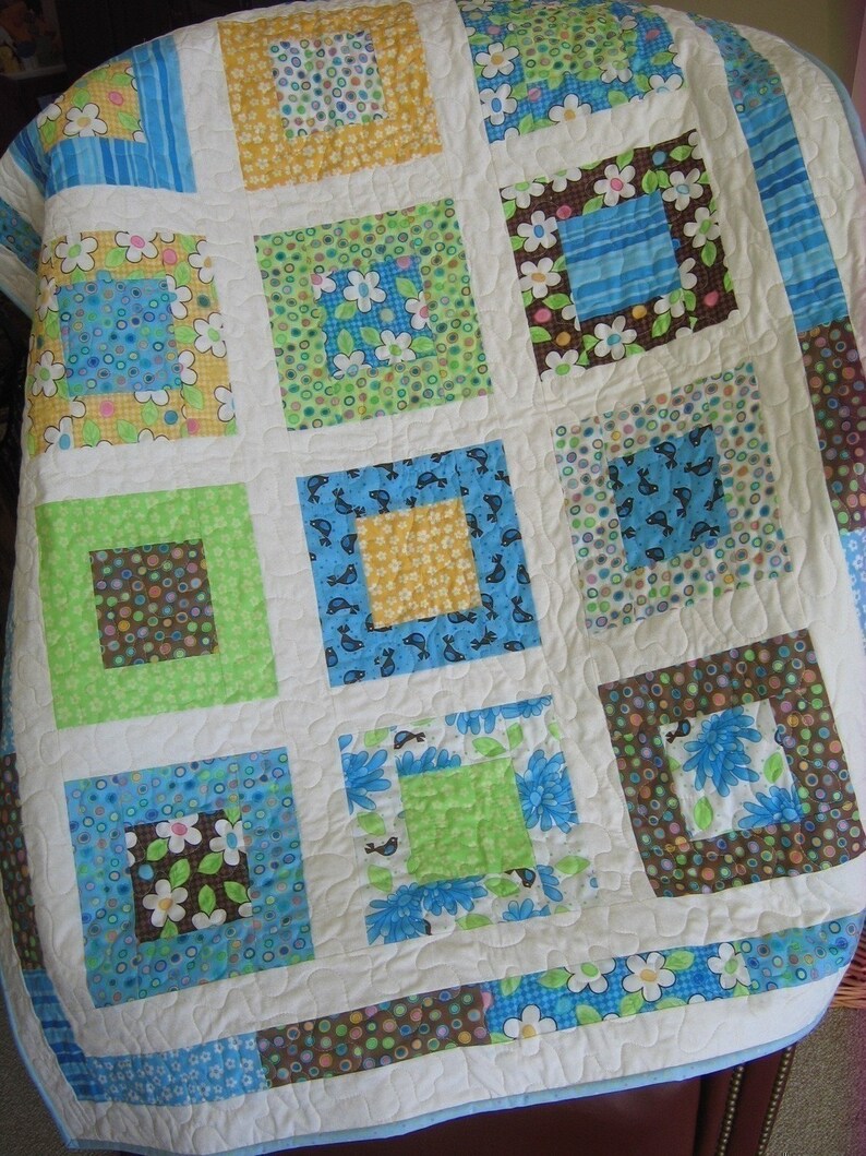 PDF Quilt Pattern, Lap or Baby size....Quick and Easy, Layer Cake or Fat Quarters, San Francisco Window Boxes image 3