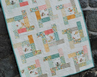 PDF quilt PATTERN baby to king.... Charm Squares, Layer Cake, Jelly Roll or Fat Quarters ...Tea Party