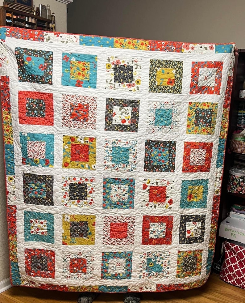 PDF Quilt Pattern, Lap or Baby size....Quick and Easy, Layer Cake or Fat Quarters, San Francisco Window Boxes image 8