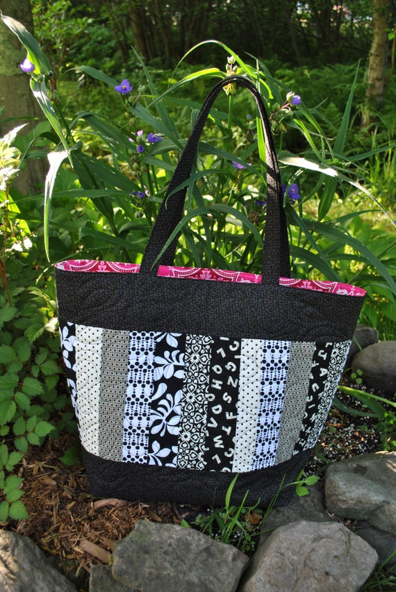 PDF Patchwork Tote Bag PATTERN, Large Quilted Tote, Mary PDF Patchwork Tote Bag PATTERN, Large Quilted Tote, Mary