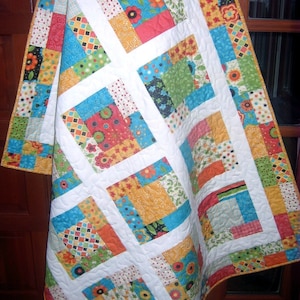 PDF Quilt Pattern....Baby or Lap Size, Quick and Easy Charm Squares or Fat Quarters, A Sunday Charmer image 5