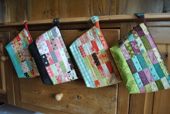 Patchwork zipper pouch deals