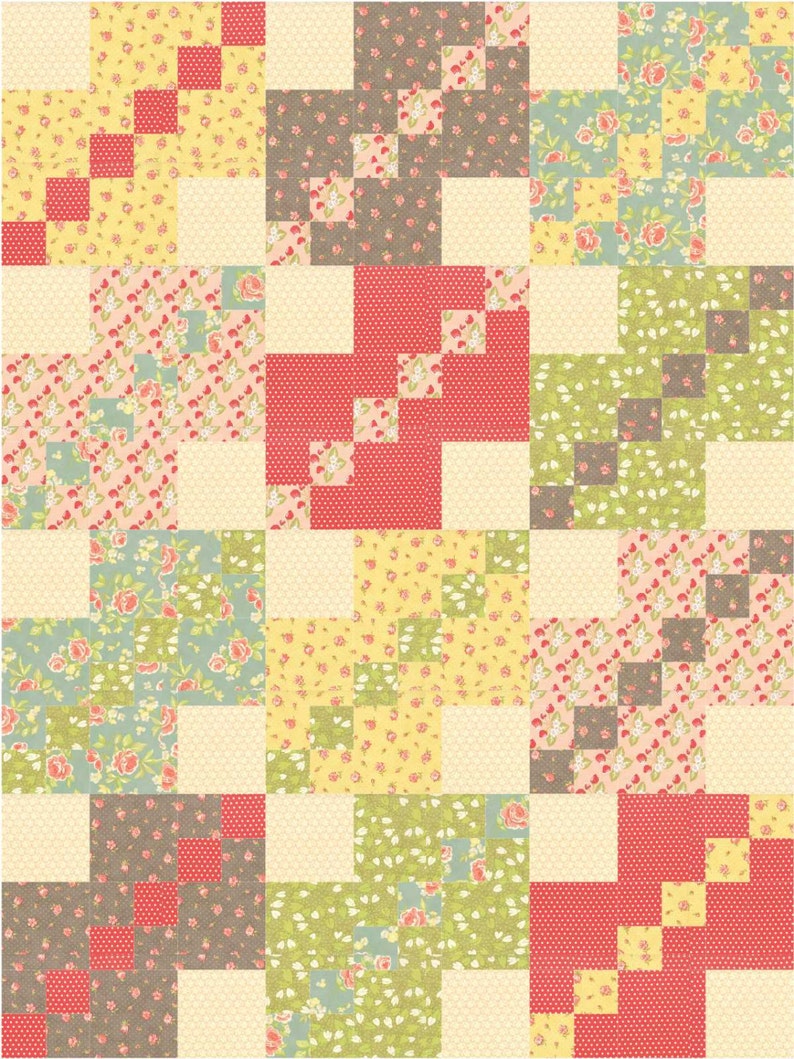 PDF Patchwork Quilt Pattern.five Sizes Baby Lap Twin Etsy Canada