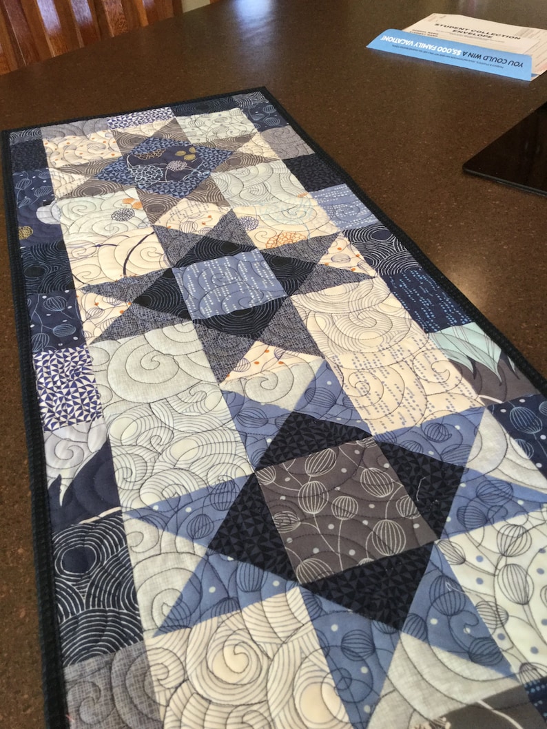 PDF Patchwork Table Runner Pattern....two different projects, Quick and Easy...ONE Charm Square Pack, Twice as Nice image 2