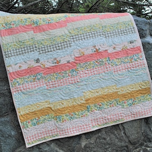 Baby Quilt Pattern, jelly roll pattern, quick and easy, beginner, A Tricky Path