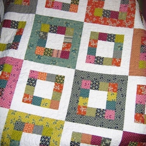 PDF Quilt Pattern.... Easy... one jelly roll ...Market Square image 5