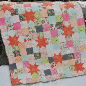 PDF Baby Quilt and Lap Quilt Pattern, ....Quick and Easy, Charm Squares, Layer Cakes or Fat Quarters, Starry Night