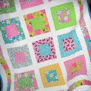 PDF Quilt Pattern, Lap or Baby size....Quick and Easy, Layer Cake or Fat Quarters, San Francisco Window Boxes image 4