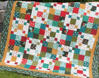 PDF QUILT PATTERN.... Quick and Easy...one Layer Cake or Fat Quarters...Rocky Road