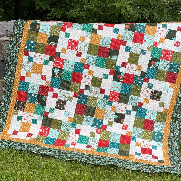 PDF QUILT PATTERN.... Quick and Easy...one Layer Cake or Fat Quarters...Rocky Road