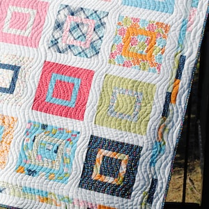 PDF Baby or Lap Quilt Pattern, ...Layer Cake or Fat Quarters, Sweet Jane's Lovie