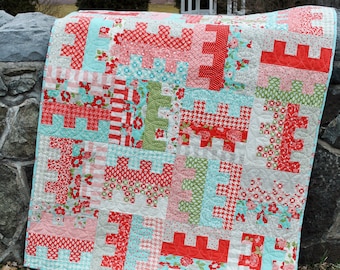 QUILT PATTERN ....Jelly Roll, easy and quick, 6 sizes....Key to my Heart