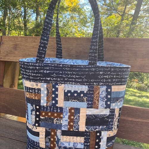 Patchwork Quilted Tote Bag Pattern PDF Etsy