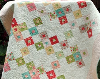 PDF quilt PATTERN, Baby, Lap, or Twin size.... Layer Cake or Fat Quarters, Better Together