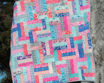 Quilt Pattern.... Easy Beginner Quick ...Strip and Jelly Roll Friendly, Scrappy Ever After