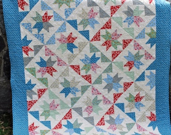 PATRÓN DE COLCHA PDF....Tortas de capas o Fat Quarters, La estrella más brillante