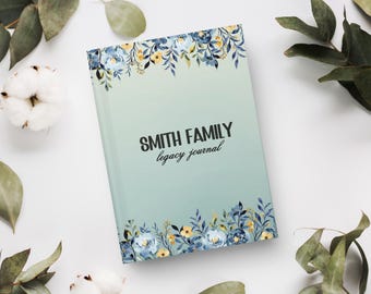 Personalized Family Memory book,Custom Legacy Journal,Customized Family Heirloom,Elegant Hardcover scrapbook,Gift for grandparents wedding