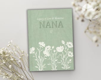 Grandma Legacy Journal,Gran lifestory,Keepsake slambook,Family Heirloom,Gift for grandkids,Nana tell us your story book,Gran love and memory