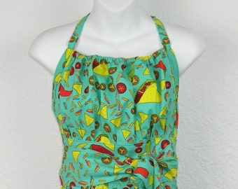 Full Apron With Alexander Henry Taco Rico Fabric