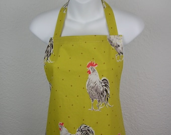 Full Yellow Apron with Chickens