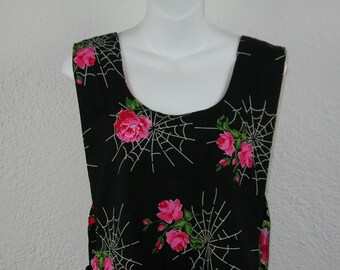 Bright Roses Reversible Full Wrap Apron