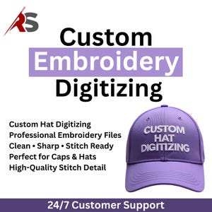 Custom Embroidery Digitizing Service | 3D Puff, Applique, Cap Logo Digitizing, Personalized Dad Hats & Custom Baseball Caps Digitizing