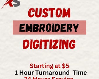 Custom Embroidery Digitizing, Logo Digitizing, Embroidery Digitizing Service, Image Digitizing Embroidery, Custom Digitize, Best Digitizing