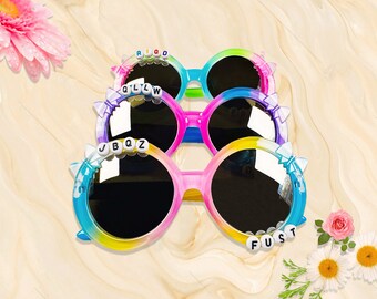 Personalized Name Girl's Sunglasses|Custom Toddler Gift|Flower Girl Gift|Toddler Sunglasses|Kids Fashion|Girls Party Favours