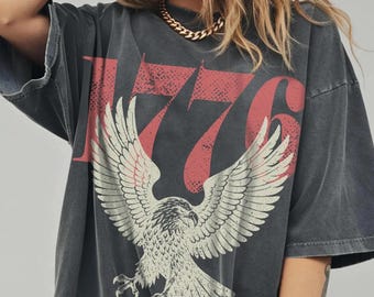 1776 Eagle Patriotic USA Shirt, American Freedom Hoodie, Vintage Bicentennial Sweatshirt, 4th of July Gift Tee