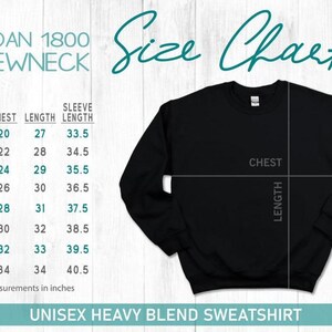 a black crew neck sweatshirt with measurements