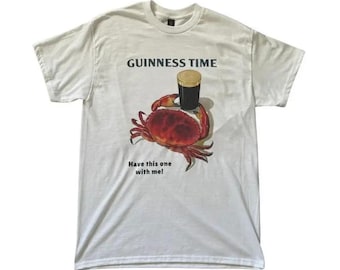 Guinness Time Have this one with me Shirt, Funny Crab Guinness Humor Shirt, Sarcastic Drink Hoodie, Meme Sweatshirt, St Patricks Day Tee