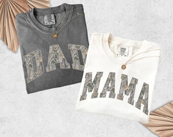 Mama Dad Camo T-Shirt, Matching Family Parents Tee
