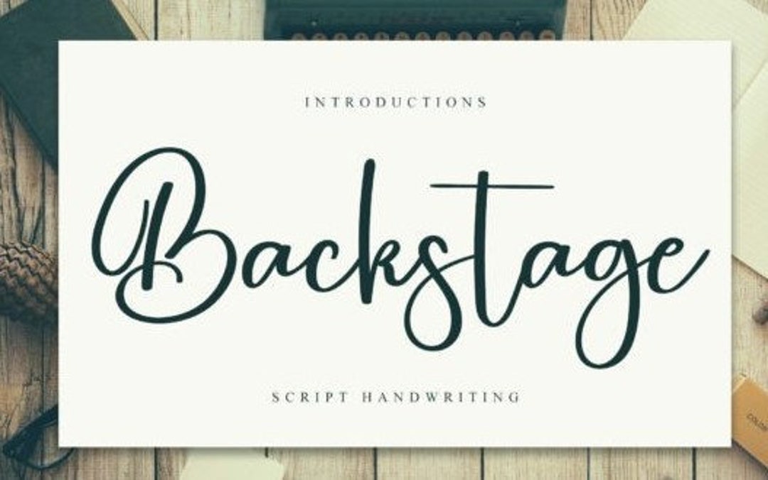 Backstage Font, Cricut Font, Thin Font, Casual Font, Modern Font ...