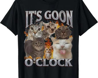 It's Goon O'Clock T-Shirt, Funny Cat Meme Hoodie, Inappropriate Cringe Shirt, Gen z Sweatshirt Gift